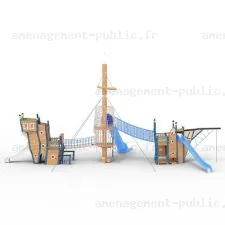 Caraque des corsaires pour aménagements ludiques en bois de robinier