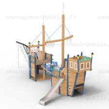 Caravelle pour aménagements ludiques en bois de robinier