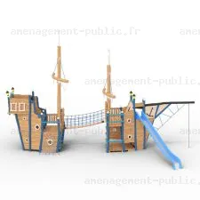 Caravelle pour aménagements ludiques en bois de robinier