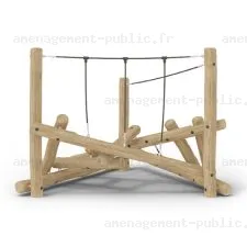 Structure pour aires de jeux extérieurs en bois de robinier