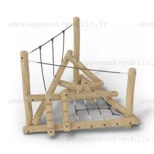 Structure pour aires de jeux extérieurs en bois de robinier