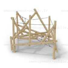 Structure pour aires de jeux extérieures en bois de robinier