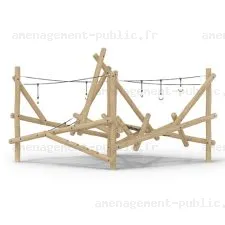 Structure pour aires de jeux extérieures en bois de robinier