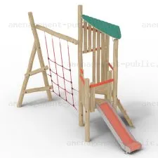 Structure pour aires de jeux extérieurs en bois de robinier