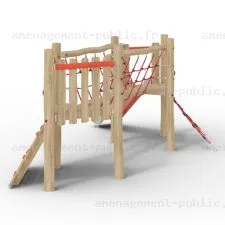 Structure de jeux extérieurs en bois de robinier