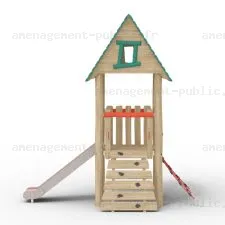 Structure de jeux extérieurs en bois de robinier