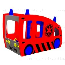 Ambulance pour aire de jeux à thème