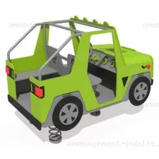 Jeu sur ressort Jeep 4 places pour aire de jeux à thème