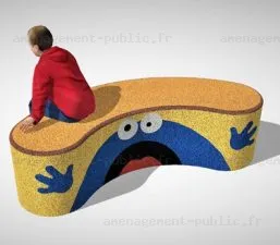 Mobilier en EPDM pour les aires de jeux et les cours d'écoles