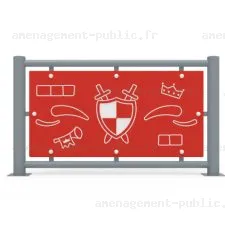 Barrière de sécurité pour aménagements ludiques