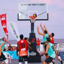 Panier basket mobile repliable 3 contre 3 – Panier 3x3 elite contest