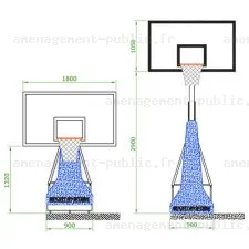 Dimensions panier basket repliable – Panier mobile deport cm