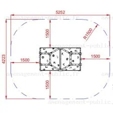 Structure d'escalade bbox2 pour aménagements ludiques et sportifs