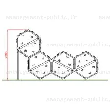 Structure d'escalade Bbox4 pour aménagements ludiques et sportifs