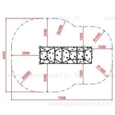 Structure d'escalade Bbox4 pour aménagements ludiques et sportifs