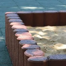Bordure préfabriquée en caoutchouc pour aménagement paysager
