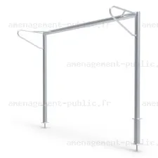 Cage de but fixe de 3x2m avec oreilles en aluminium