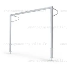 Cage de but fixe de 3x2m avec oreilles en aluminium