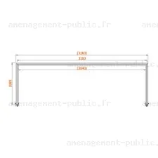 Cadre de relevage de filet de but en aluminium