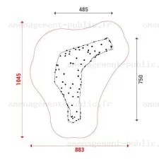 Module d'escalade Gamma pour aires de jeux