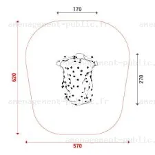 Module d'escalade Zeta pour aires de jeux