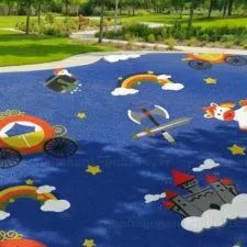 Gazon synthétique thématique pour aires de jeux
