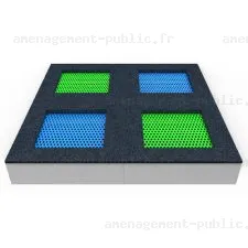 Parcours de trampoline park à enterrer Carré CR4