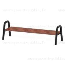 Banc en acier et bois pour aménagements publics extérieurs