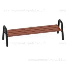 Banc en acier et bois pour aménagements publics extérieurs