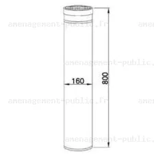 Potelet pour allées extérieures avec éclairage LED intégré