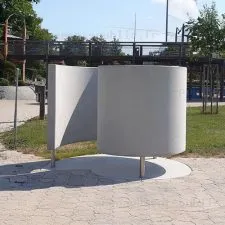 Vestiaire beton amenagement site baignade – Escargot