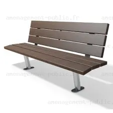 Banc en plastique recyclé pour aménagement public