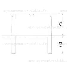 Table pour aire de pique-nique en bois de robinier