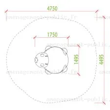 Capybara en caoutchouc EPDM pour aire de jeux