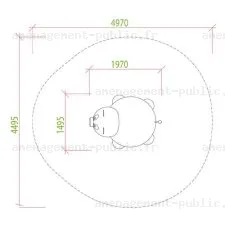 Cochon en caoutchouc EPDM pour aire de jeux