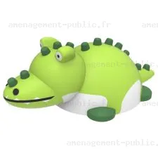 Module 3D Crocodile en caoutchouc EPDM pour aire de jeux