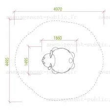 Lapin en caoutchouc EPDM pour aire de jeux
