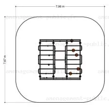 Structure de parcours d’obstacles extérieur