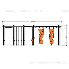 Structure de parcours d’obstacles extérieur