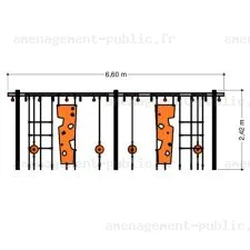 Structure de parcours d’obstacles extérieur