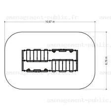 Structure de parcours d’obstacles extérieur