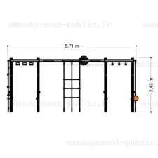Structure de parcours d’obstacles extérieur