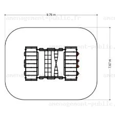 Structure de parcours d’obstacles extérieur