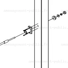 Fixation en polyamide pour corde et filet de structure de jeu