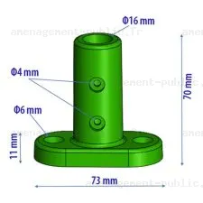 Fixation en polyamide pour corde et filet de structure de jeu
