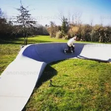 Aménagement d'un circuit pumptrack en béton