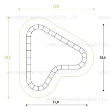 Piste de pumptrack en polyester renforcé