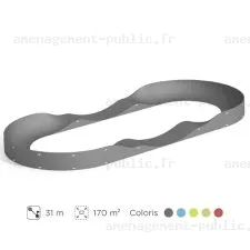 Piste de pumptrack en polyester renforcé