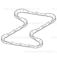 Piste de pumptrack en polyester renforcé