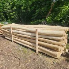 Rondin écorcé et poncé en bois de robinier